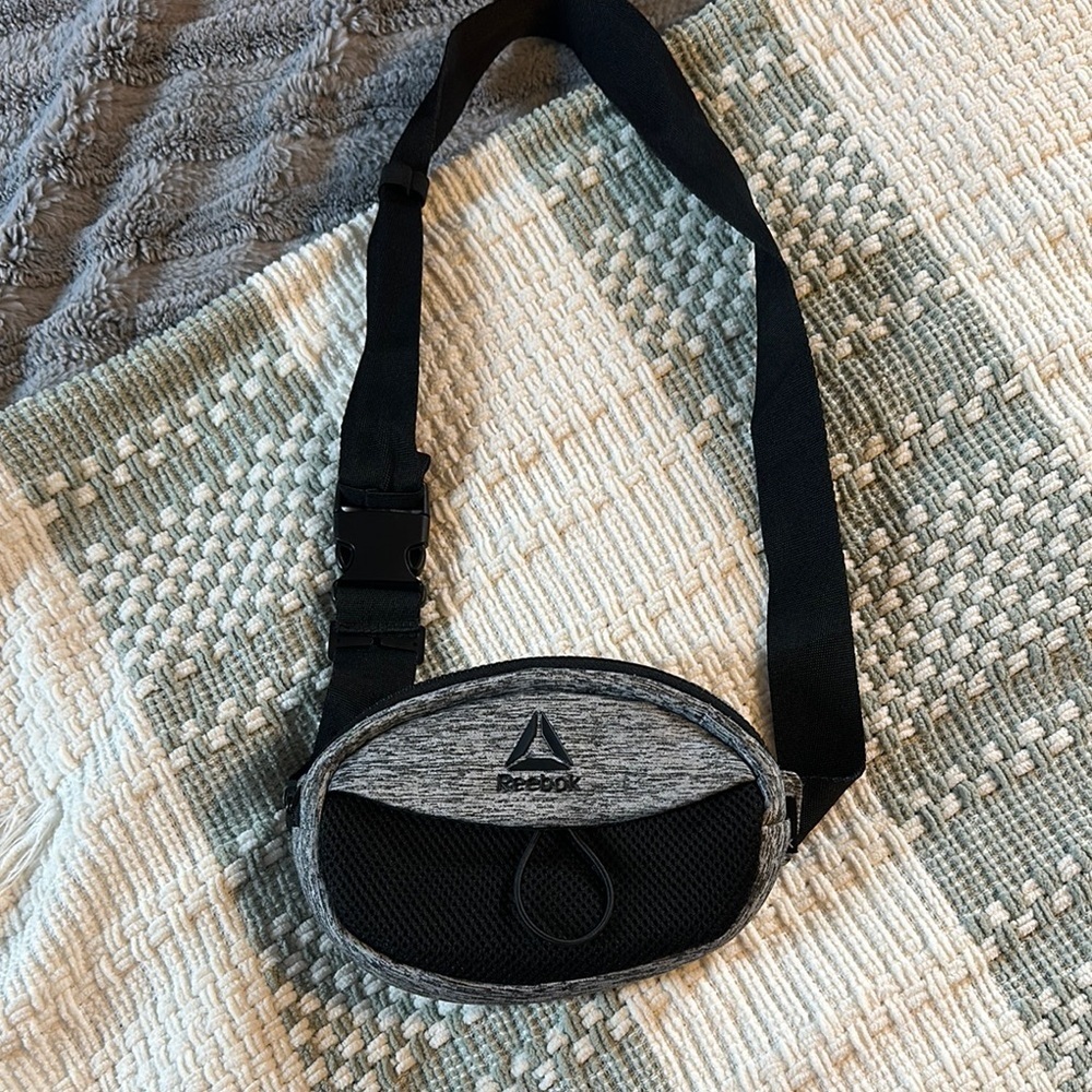 Reebok Gray and Black Crossbody Bag